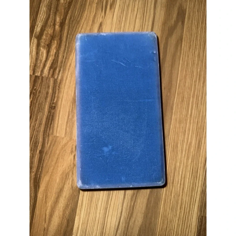 Vintage Prestige Clamshell Jewelry Travel Box Purple Blue Velvet Mid-century